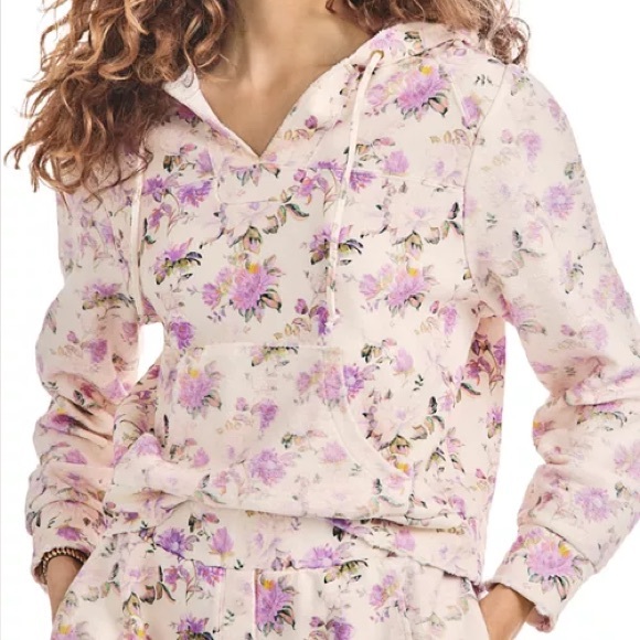 LoveShackFancy Women’s Kirby Floral Hoodie Sweater - Picture 5 of 7